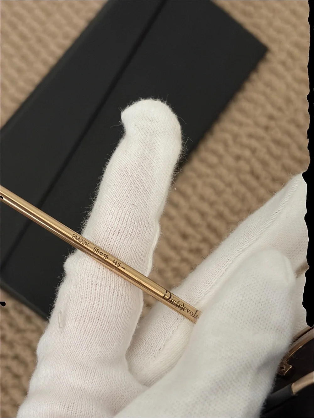 Dior Black and Gold Men’s Aviator Sunglasses